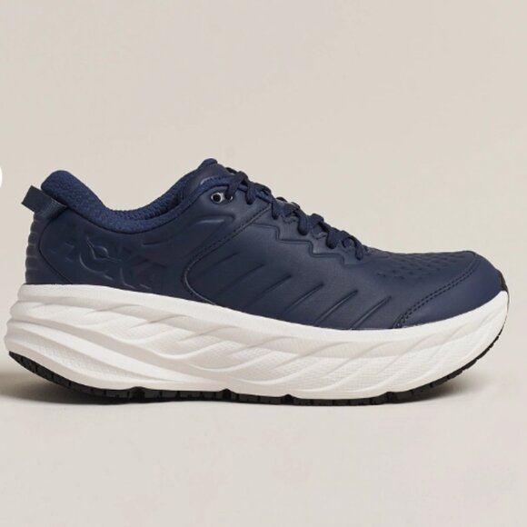NWT! H.O.K.A Men's Bondi SR Running Shoes Space/White